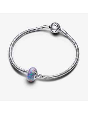 CHARM VETRO OPALE GLITTER VIOLA DONNA PANDORA 