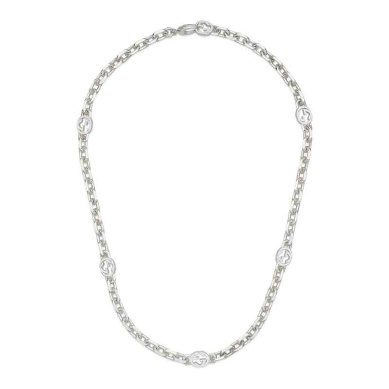 COLLANA A CATENA IN ARGENTO UOMO-DONNA GUCCI INTERLOCKING G COLLANA A CATENA IN ARGENTO UOMO-DONNA GUCCI INTERLOCKING G