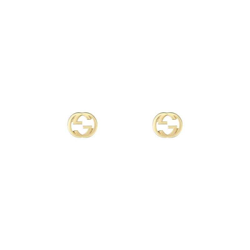 ORECCHINI A BOTTONE IN ORO GIALLO DONNA GUCCI INTERLOCKING G ORECCHINI A BOTTONE IN ORO GIALLO DONNA GUCCI INTERLOCKING G