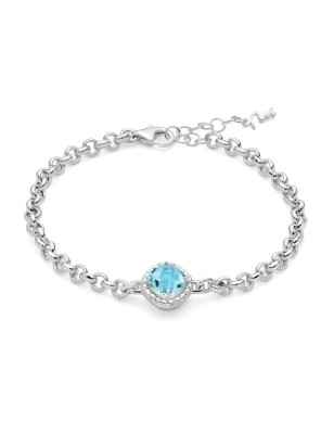 BRACCIALE ARGENTO GEMMA DEL CIELO DONNA MILUNA LE GEMME BRD960 MILUNA