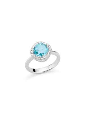ANELLO ARGENTO E TOPAZIO DONNA MILUNA GEMMA DEL CIELO LID3640 MILUNA