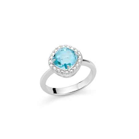 ANELLO ARGENTO E TOPAZIO DONNA MILUNA GEMMA DEL CIELO LID3640 MILUNA