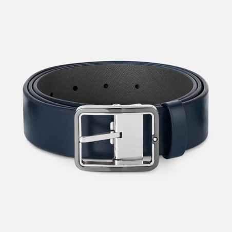 CINTURA REVERSIBILE PELLE BLU GRIGIA UOMO MONTBLANC  131193 MONTBLANC