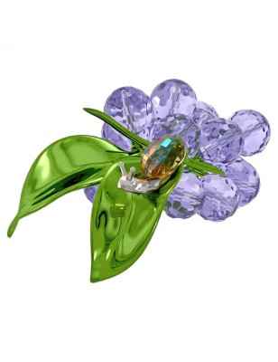 DECORAZIONE IDYLLIA CHIOCCIOLA E MIRTILLI  SWAROVSKI 