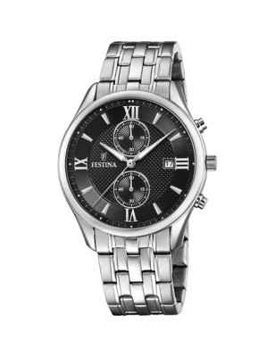 OROLOGIO NERO UOMO FESTINA TIMELESS CHRONOGRAPH F6854/8 FESTINA