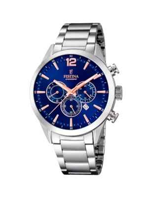 OROLOGIO ACCIAIO 43MM UOMO FESTINA TIMELESS CHRONOGRAPH F20343/9 FESTINA