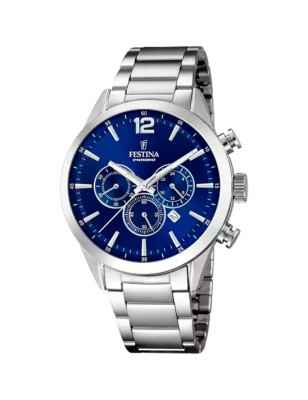 OROLOGIO BLU 45MM UOMO FESTINA TIMELESS CHRONOGRAPH F20343/7 FESTINA