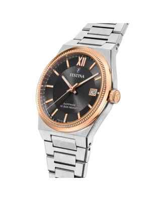 OROLOGIO SWISS MADE BICOLORE NERO 40MM UOMO FESTINA  F20036/3 FESTINA