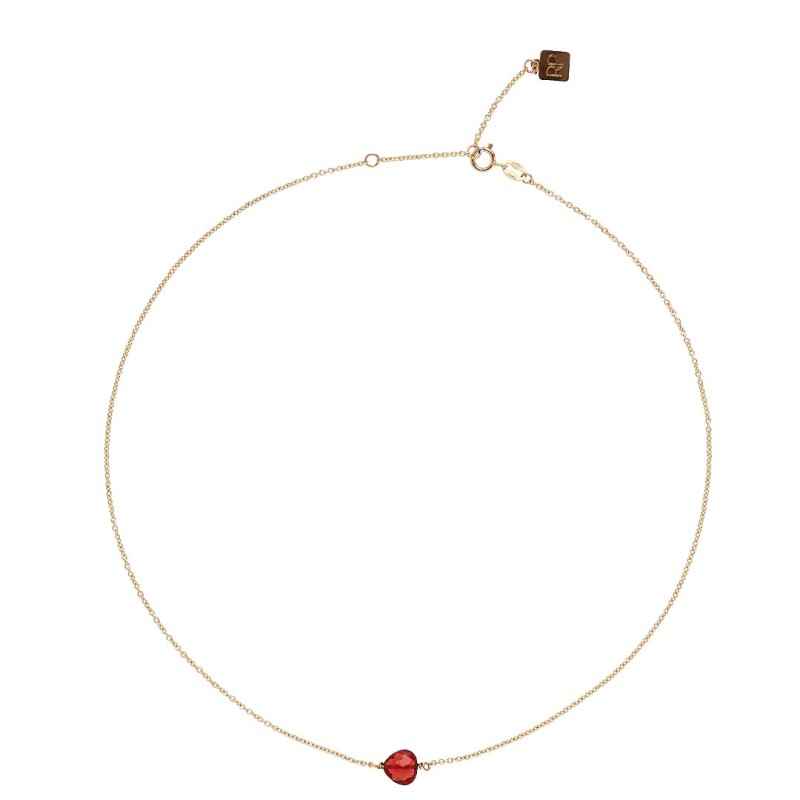GIROCOLLO ORO STONE GRANATO DONNA ROSSOPREZIOSO GIROCOLLO ORO STONE GRANATO DONNA ROSSOPREZIOSO
