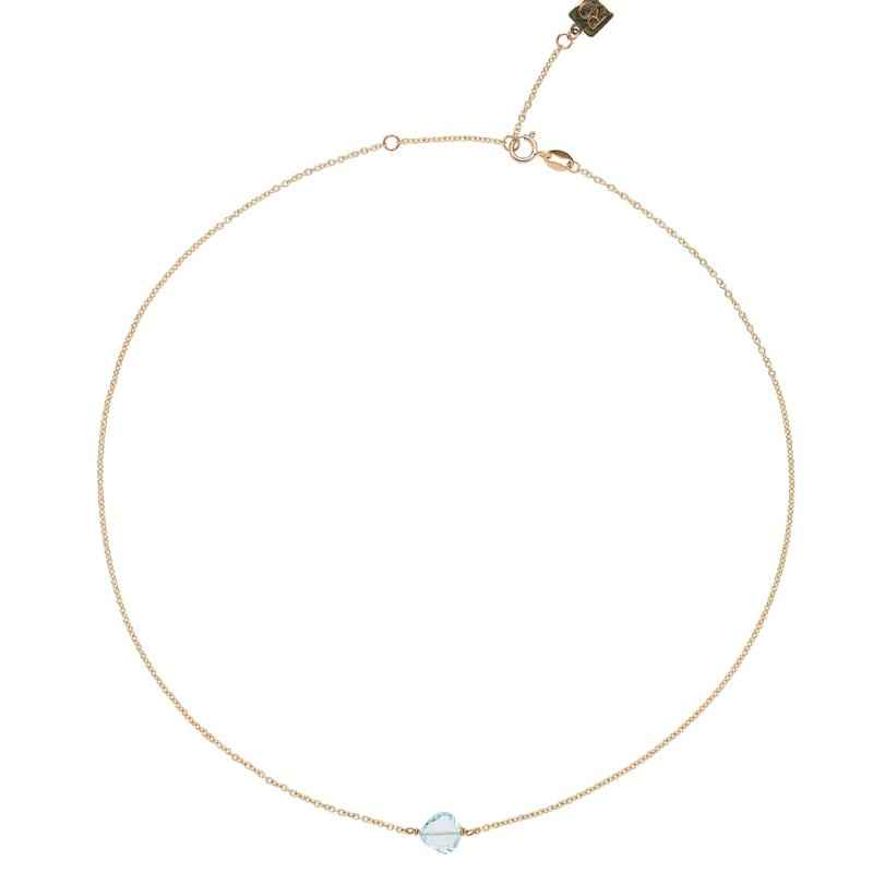 GIROCOLLO ORO STONE TOPAZIO AZZURRO DONNA ROSSOPREZIOSO