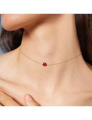 GIROCOLLO ORO STONE TOPAZIO AZZURRO DONNA ROSSOPREZIOSO