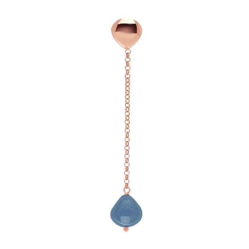 MONORECCHINO LONG GLAM BLUE ROSSOPREZIOSO SEMINO D'AMORE