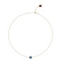 GIROCOLLO ORO 9KT BLU LONDON ROSSOPREZIOSO SEMINO D'AMORE