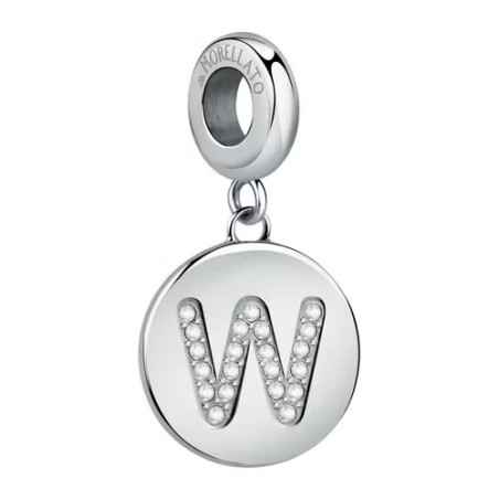 CHARM LETTERA W ACCIAIO E CRISTALLI DONNA MORELLATO  SCZ1172 MORELLATO