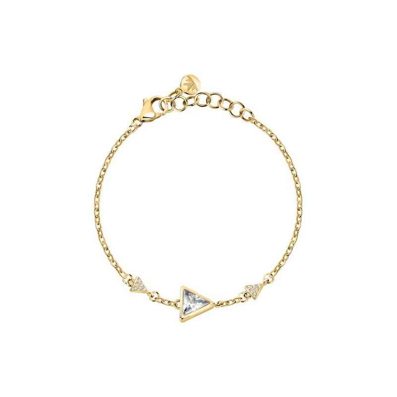 BRACCIALE TRILLIANT DORATO CON CRISTALLI BIANCHI MORELLATO