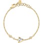 BRACCIALE TRILLIANT DORATO CON CRISTALLI BIANCHI MORELLATO