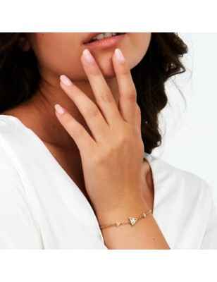 BRACCIALE TRILLIANT DORATO CON CRISTALLI BIANCHI MORELLATO SAWY03 MORELLATO