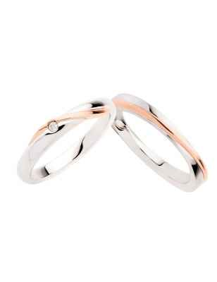 ANELLO FEDE IN ORO BIANCO E ROSA UOMO POLELLO  2331UBR POLELLO