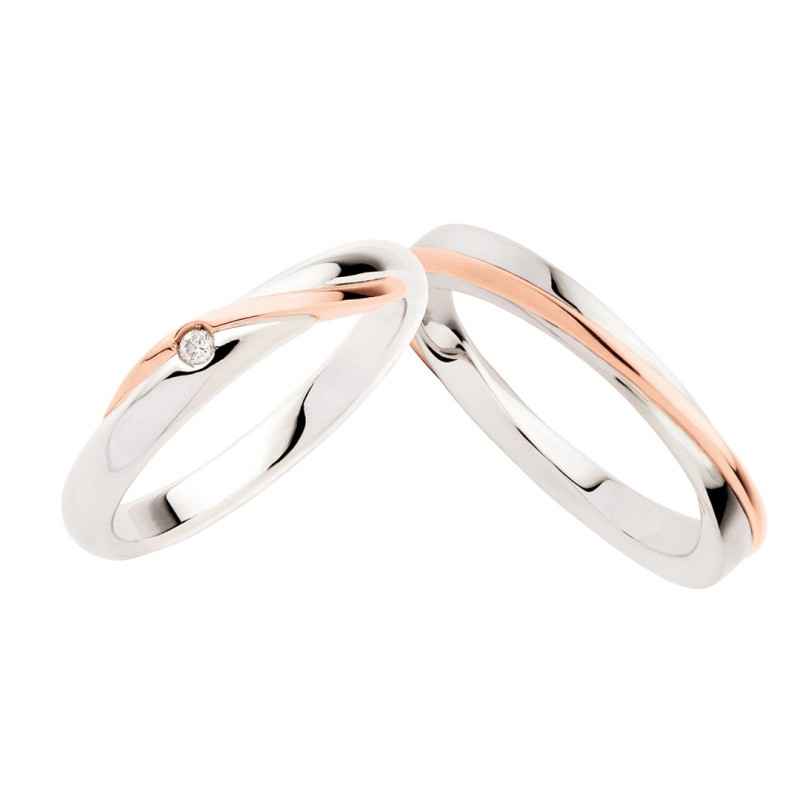 ANELLO FEDE IN ORO BIANCO E ROSA UOMO POLELLO ANELLO FEDE IN ORO BIANCO E ROSA UOMO POLELLO