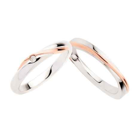 ANELLO FEDE IN ORO BIANCO E ROSA UOMO POLELLO  2331UBR POLELLO