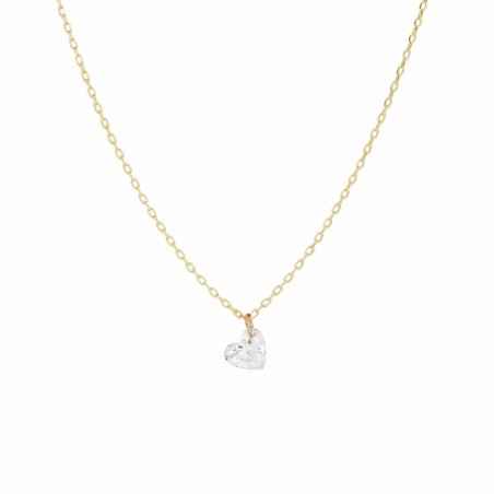 GIROCOLLO ORO DIAMANTE NUDO CUORE MAMAN ET SOPHIE
