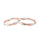 ANELLO FEDE INTRECCIO ORO BIANCO CON DIAMANTI E ORO ROSA DONNA POLELLO ANELLO FEDE INTRECCIO ORO BIANCO CON DIAMANTI E ORO ROSA DONNA POLELLO