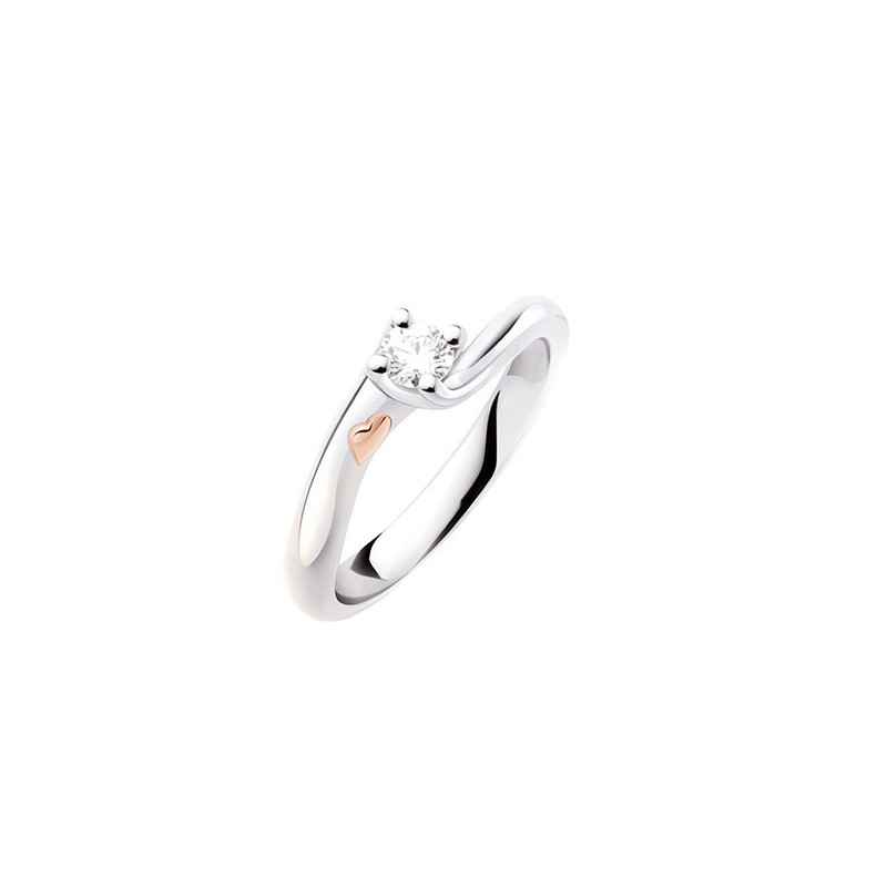 ANELLO SOLITARIO PLATINO DIAMANTE 0.19 DONNA POLELLO ANELLO SOLITARIO PLATINO DIAMANTE 0.19 DONNA POLELLO