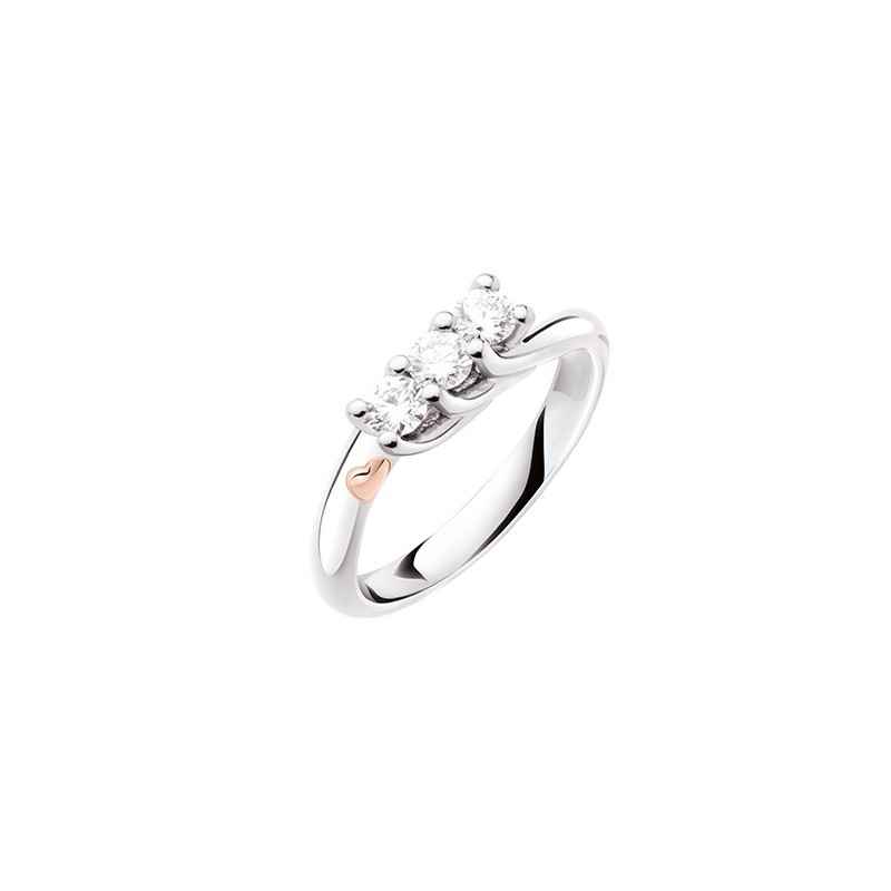 ANELLO TRILOGY IN PLATINO DIAMANTI 0.56 DONNA POLELLO ANELLO TRILOGY IN PLATINO DIAMANTI 0.56 DONNA POLELLO