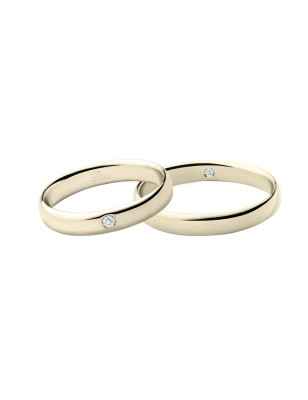 ANELLO FEDE IN ORO CHAMPAGNE E DIAMANTE UOMO-DONNA POLELLO  3177DCH POLELLO