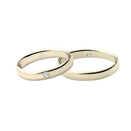 ANELLO FEDE IN ORO CHAMPAGNE E DIAMANTE UOMO-DONNA POLELLO  3177DCH POLELLO