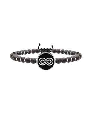 BRACCIALE SFERE ONICE E SIMBOLO INFINITO UOMO KIDULT 731220 KIDULT