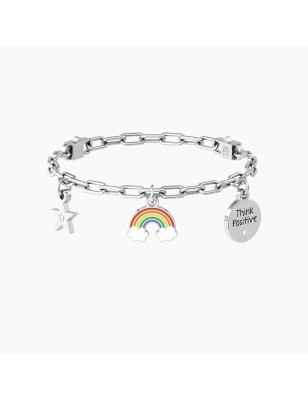 BRACCIALE ARCOBALENO THINK POSITIVE DONNA KIDULT  732234 KIDULT