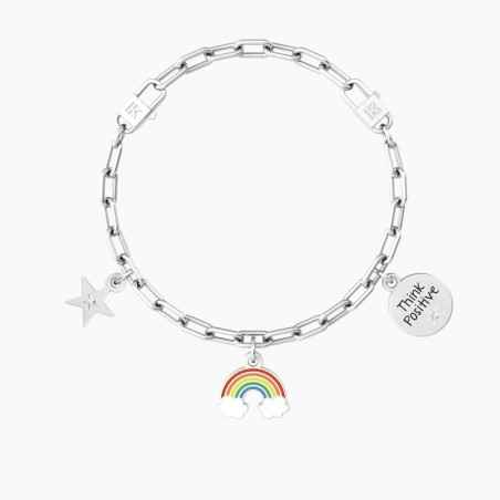 BRACCIALE ARCOBALENO THINK POSITIVE DONNA KIDULT 