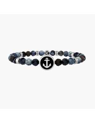 BRACCIALE AGATA BLU PAPA' SEI LA MIA FORZA UOMO KIDULT  732263 KIDULT