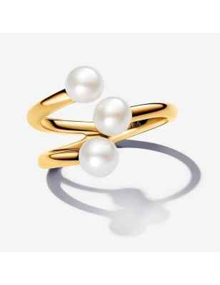 ANELLO TRIPLA FASCIA CON PERLE MIS.50 DONNA PANDORA  163285C01-50 PANDORA