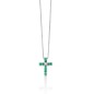 COLLANA PENDENTE CROCE DIAMANTE E SMERALDI DONNA MILUNA COLLANA PENDENTE CROCE DIAMANTE E SMERALDI DONNA MILUNA