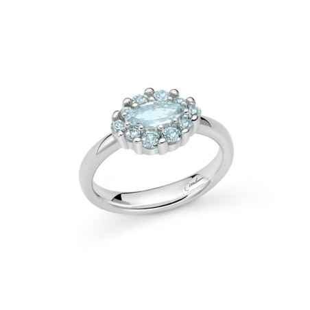 ANELLO ARGENTO E GEMMA DEL CIELO NAVETTE M14 DONNA MILUNA  LID3859 MILUNA