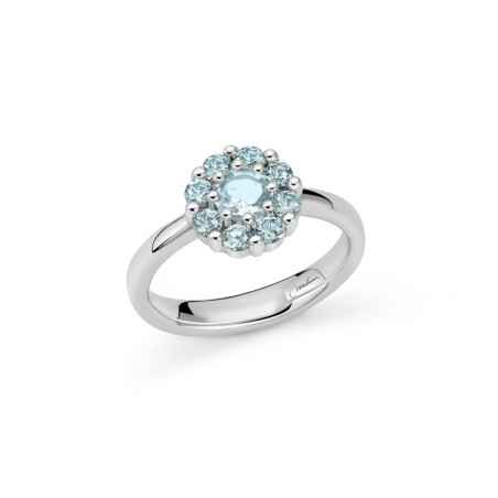 ANELLO ARGENTO E GEMMA DEL CIELO A FIORE M14 DONNA MILUNA  LID3850 MILUNA