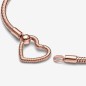 BRACCIALE CHIUSURA A CUORE COMPONIBILE COLOR ORO ROSA PANDORA BRACCIALE CHIUSURA A CUORE COMPONIBILE COLOR ORO ROSA PANDORA
