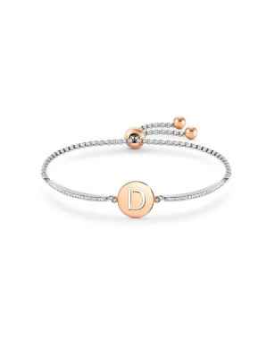 BRACCIALE MILLELUCI LETTERA D IN PVD ROSA DONNA NOMINATION  028007/004 NOMINATION