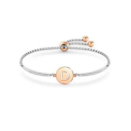 BRACCIALE MILLELUCI LETTERA D IN PVD ROSA DONNA NOMINATION  028007/004 NOMINATION