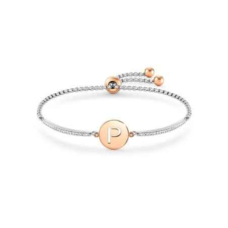 BRACCIALE MILLELUCI LETTERA P IN PVD ROSA DONNA NOMINATION  028007/016 NOMINATION