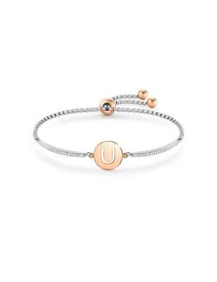 BRACCIALE MILLELUCI LETTERA U PVD ROSA DONNA NOMINATION  028007/021 NOMINATION
