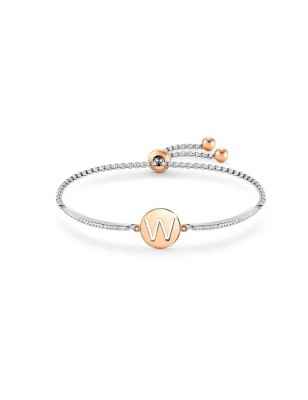 BRACCIALE MILLELUCI LETTERA W PVD ROSA DONNA NOMINATION  028007/023 NOMINATION