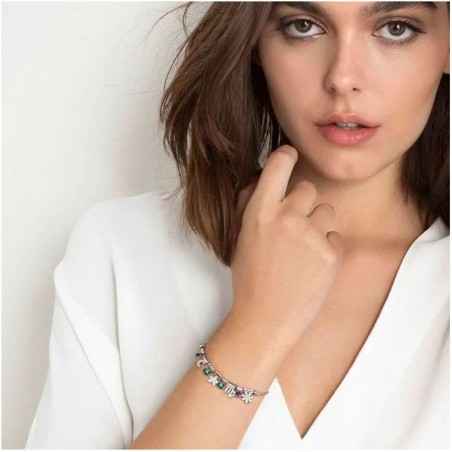 CIONDOLO SEIMIA CON CUORE E PIETRA BIANCA DONNA NOMINATION 