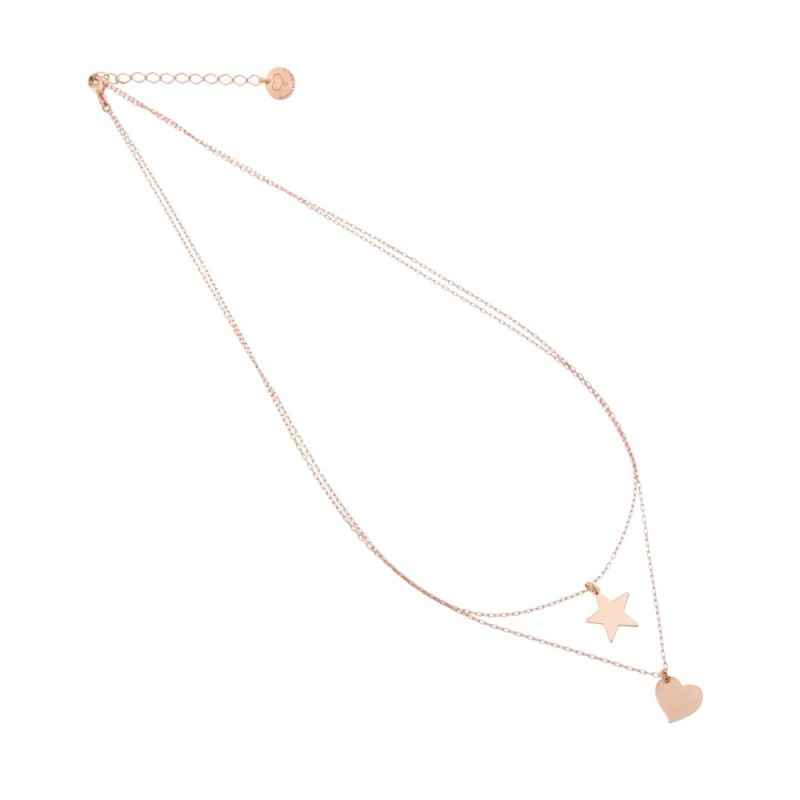 COLLANA DOPPIO GIROCOLLO CUORE E STELLA DONNA MAMAN ET SOPHIE COLLANA DOPPIO GIROCOLLO CUORE E STELLA DONNA MAMAN ET SOPHIE