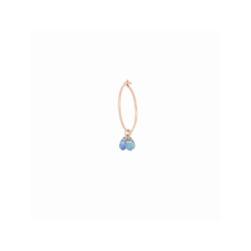 MONORECCHINO CERCHIO ORO 18KT E ZAFFIRI BLU MAMAN ET SOPHIE MONORECCHINO CERCHIO ORO 18KT E ZAFFIRI BLU MAMAN ET SOPHIE