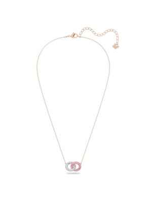 COLLANA STONE CERCHI INTRECCIATI ROSA DONNA SWAROVSKI  5642884 SWAROVSKI