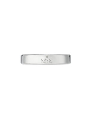 ANELLO IN ARGENTO 4MM MISURA 15 UOMO-DONNA GUCCI INTERLOCKING G YBC774049001015 GUCCI