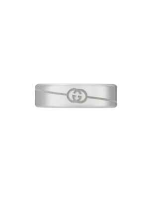 ANELLO IN ARGENTO MISURA 13 UOMO-DONNA GUCCI INTERLOCKING G YBC774052001013 GUCCI